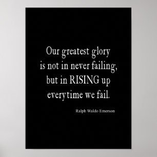 Vintage Emerson Overcoming Failure Quote Poster