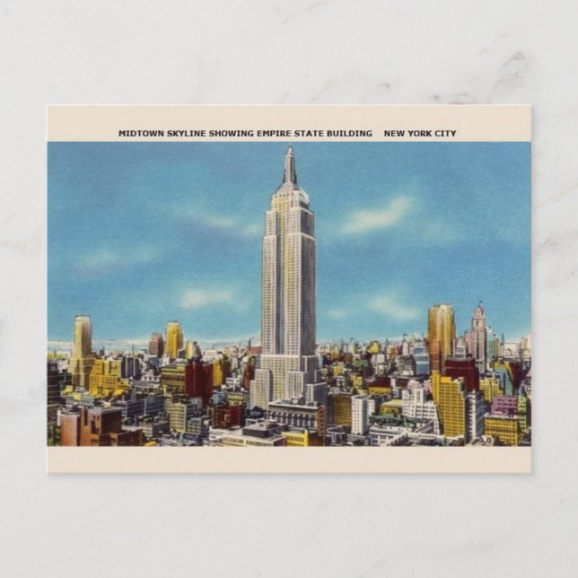 Vintage Empire State Building NYC Postcard (Front)