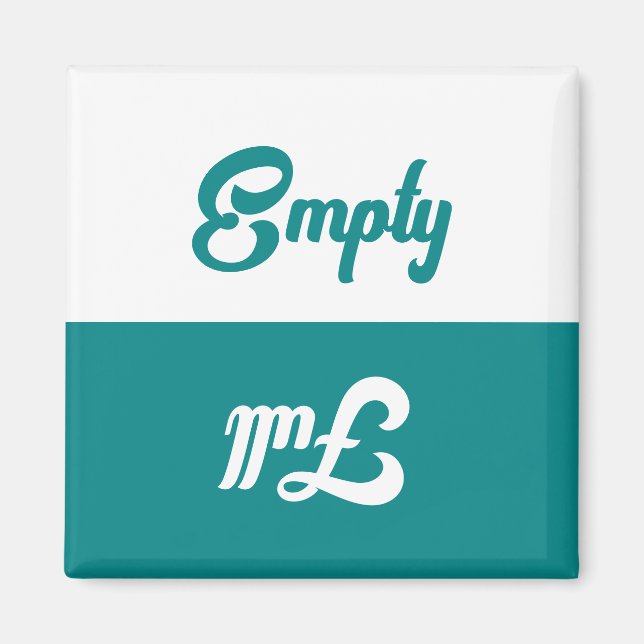 Vintage Empty or Full dishwasher Magnet (Front)
