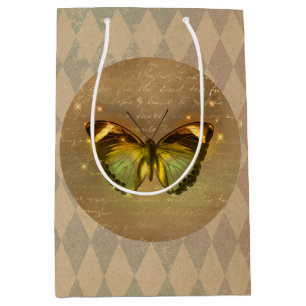 Vintage Enchanted Butterfly  Medium Gift Bag