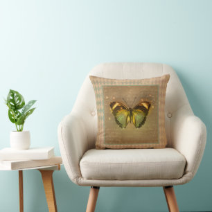 Vintage Enchanted Butterfly  Throw Pillow