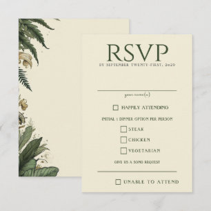 Vintage Enchanted Forest Food Choices RSVP Card