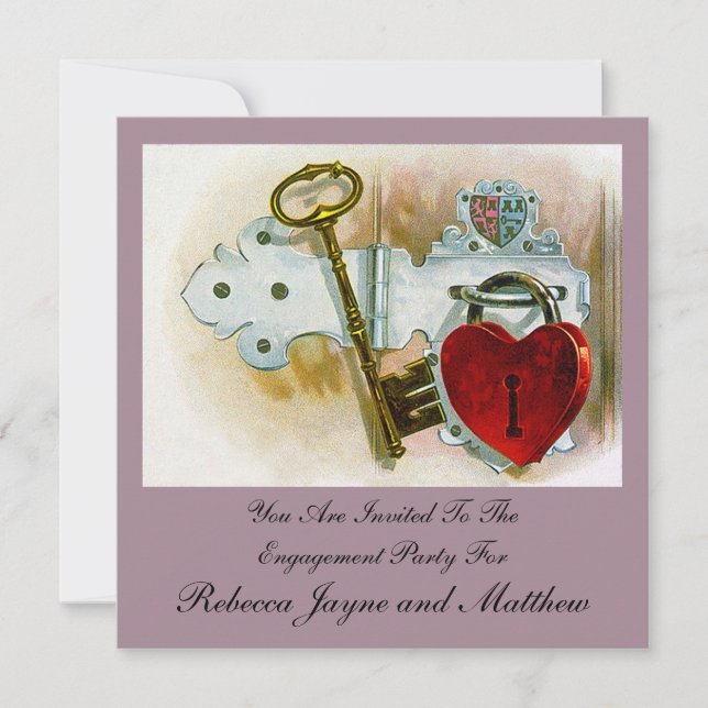 Vintage Engagement Celebration Invitation (Front)