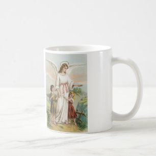 Vintage Engel guardian angel and two children Coffee Mug