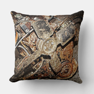Vintage Engine Throw Pillow