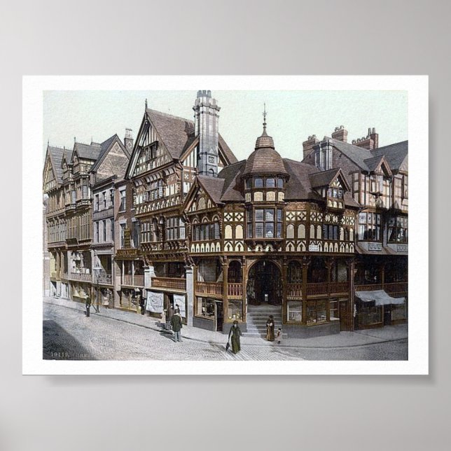 Vintage England Chester 1890's Poster (Front)