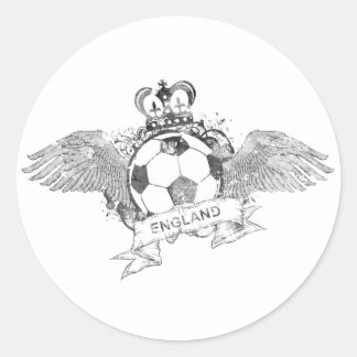 Vintage England Football Classic Round Sticker