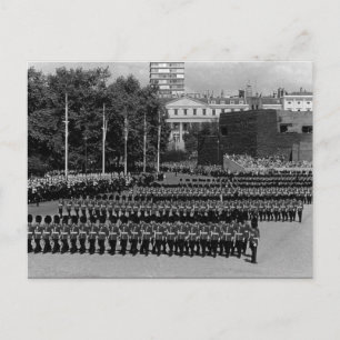 Vintage England Guards marching in slow time Postcard