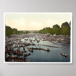 Vintage England Henley On Thames Regatta 1890's Poster