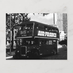 Vintage England London double decker bus Postcard