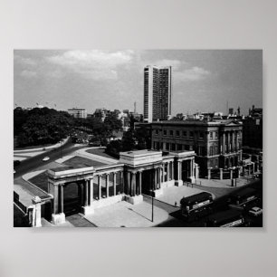 Vintage England London Hyde park corner Hilton Poster