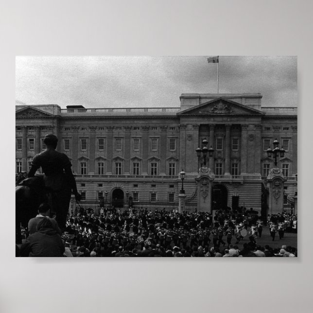 Vintage England London Old Guard Buckingham Palace Poster (Front)