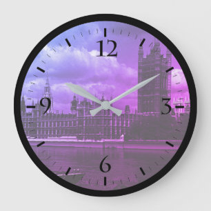 Vintage England London parliament houses Large Clock