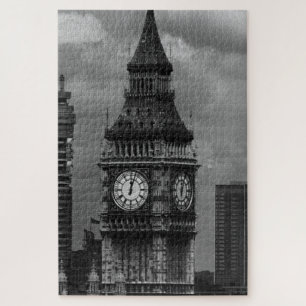 Vintage England London post office tower Big ben Jigsaw Puzzle