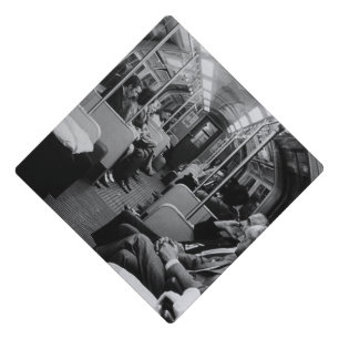 Vintage England London railway inside coach Graduation Cap Topper