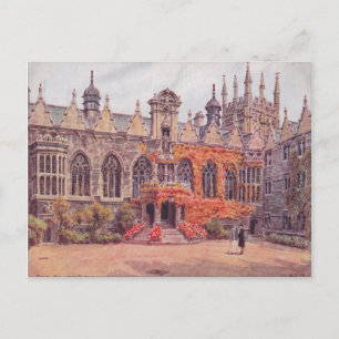 Vintage England, Oriel College, Oxford, 1925 Postcard