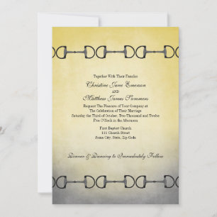 Vintage English Bit Equestrian Wedding Invitations