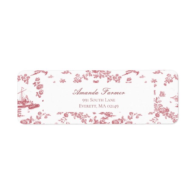 Vintage English Floral Toile de Jouy-Pink (Front)