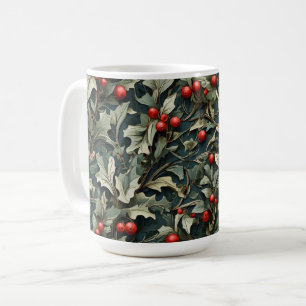 Vintage English Holly berry botanical  Coffee Mug