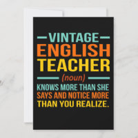 Vintage English Teacher Definition Language