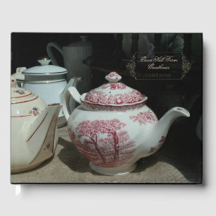 Vintage English Teapot Guesthouse Guest Book