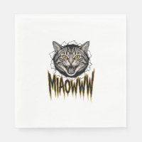 Vintage Engraved Angry Cat MIAOWWW Vector Design_1