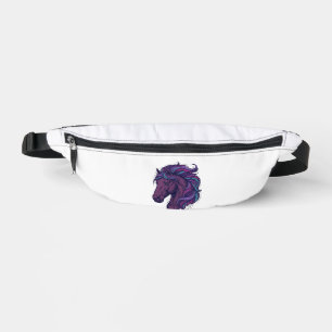 Vintage Engraved Colourful Horse Head Art Shirt_1 Fanny Pack