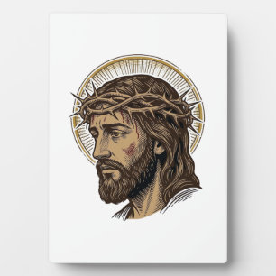 Vintage Engraved Crown of Thorns Portrait Shirt_1 Plaque