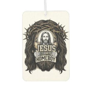 Vintage Engraved Crowned Holy Face Vector Design_1 Air Freshener