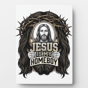 Vintage Engraved Crowned Holy Face Vector Design_1 Plaque