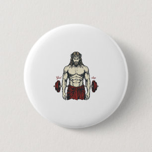 Vintage Engraved Faith Strength Graphic Design_1 2 Inch Round Button