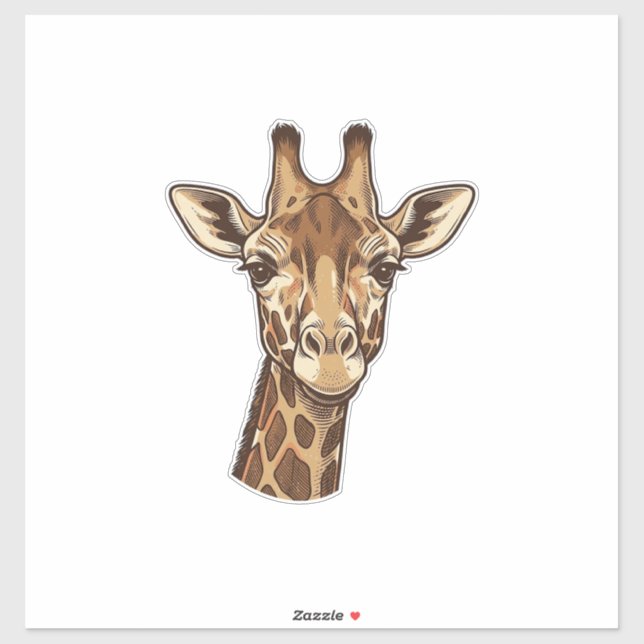 Vintage Engraved Giraffe Head Vector Design_1 (Sheet)