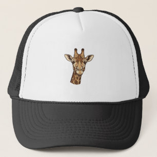 Vintage Engraved Giraffe Head Vector Design_1 Trucker Hat