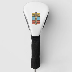 Vintage Engraved Giraffe Retro Stripes Shirt Desig Golf Head Cover