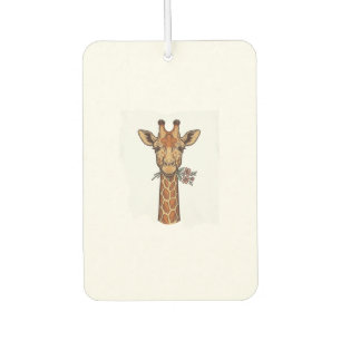 Vintage Engraved Giraffe With Flowers Shirt_1 Air Freshener