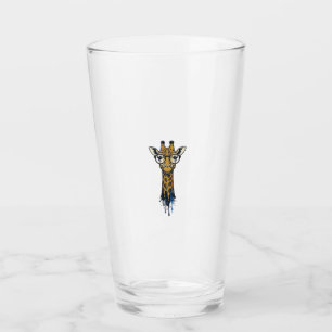 Vintage Engraved Giraffe With Glasses Design_1