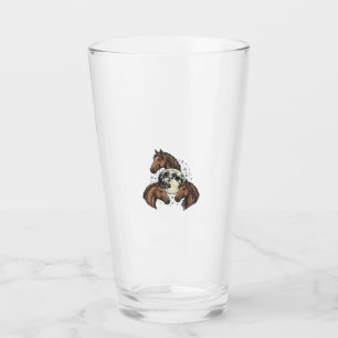 Vintage Engraved Horse Moon Vector T-Shirt Design_ Glass