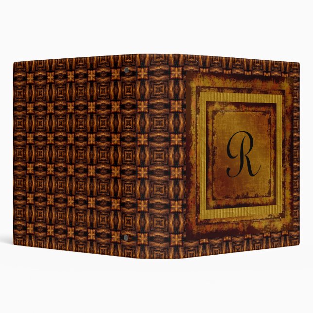 Vintage Engraved Leather Binder (Background)