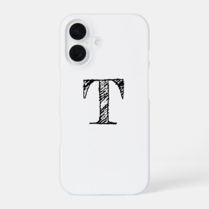 Vintage Engraved Monogram iPhone 16 Case