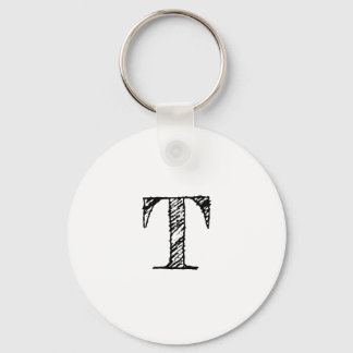 Vintage Engraved Monogram  Keychain