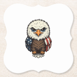 Vintage Engraved Patriotic Baby Eagle Shirt_1 Paper Coaster