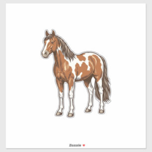 Vintage Engraved Pinto Horse Vector Design_1
