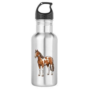 Vintage Engraved Pinto Horse Vector Design_1 532 Ml Water Bottle