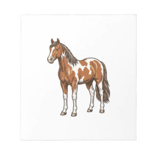 Vintage Engraved Pinto Horse Vector Design_1 Notepad