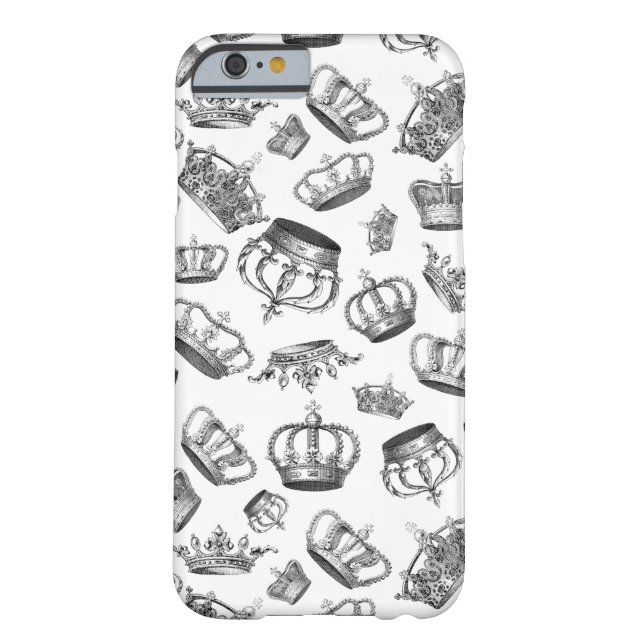 Vintage Engraved Royal Crowns Case-Mate iPhone Case (Back)