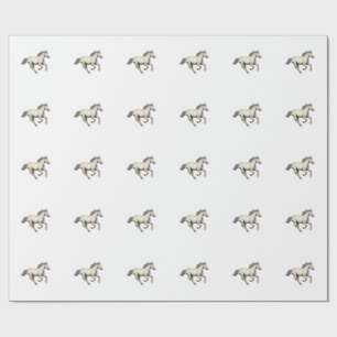 Vintage Engraved Running Appaloosa Horse Design_1 Wrapping Paper