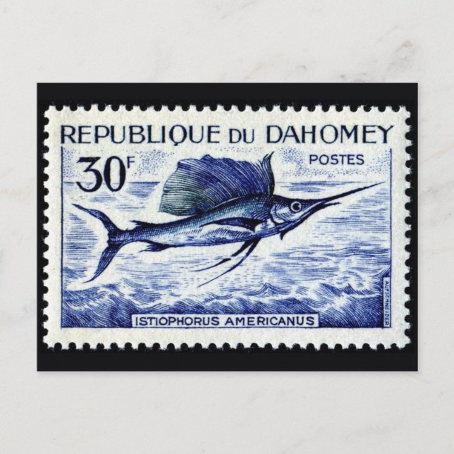 Vintage Engraved Stamp Postcard (Front)