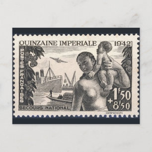 Vintage Engraved Stamp Postcard