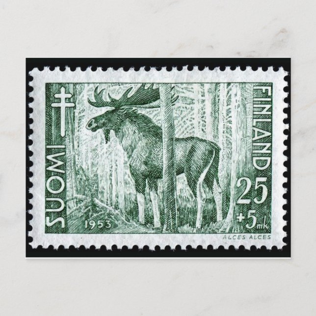 Vintage Engraved Stamp Postcard (Front)