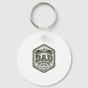 Vintage Engraving Dad Mountain Badge Shirt Design_ Keychain